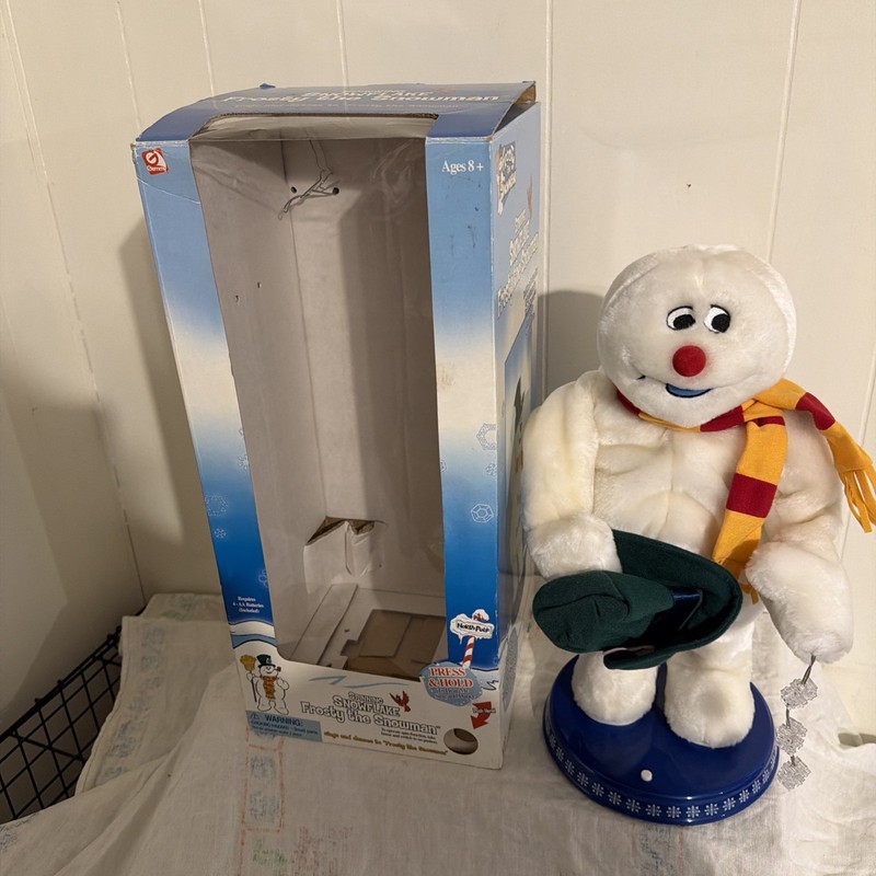 Gemmy Frosty The Snowman  18" Animated  Spinning Snowflake Sings & Lights Up