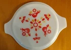 Pyrex Vintage Friendship Red Birds Casserole Replacement Lid 25-C 17 LID ONLY