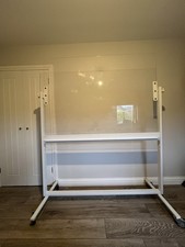 Clear Revolving Glassboard on movable stand 100x150 cm