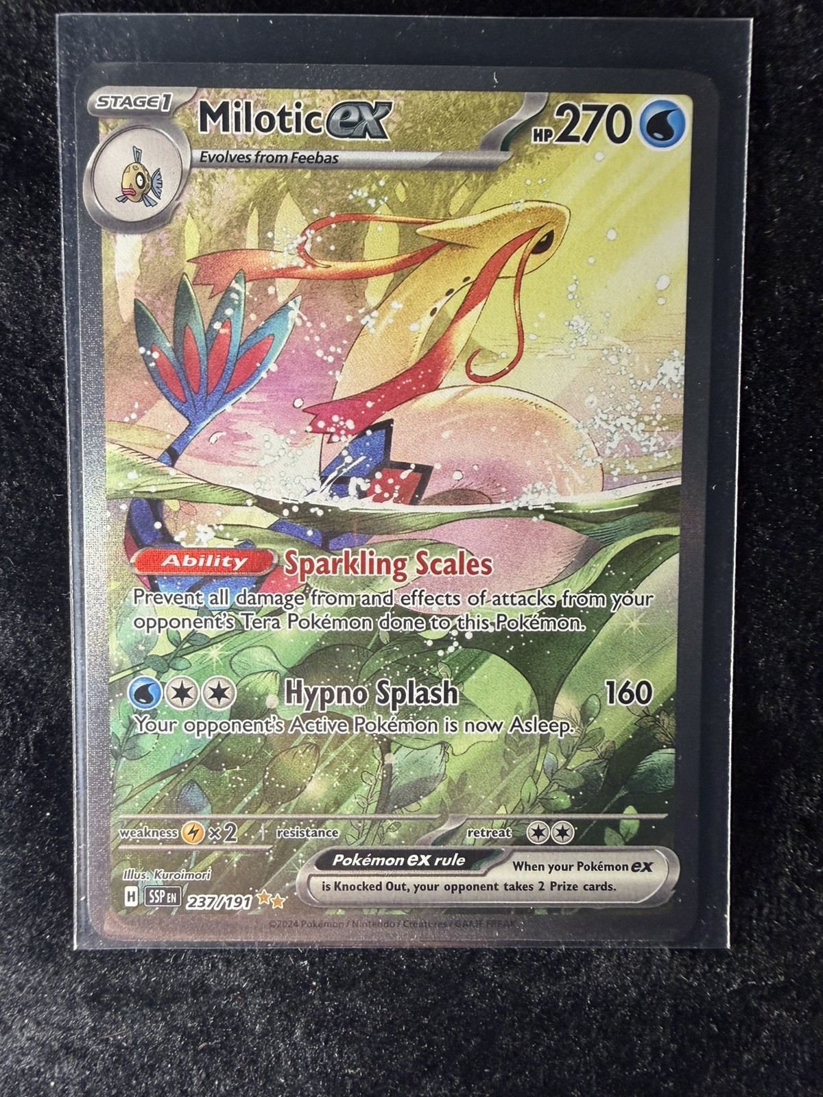 2024 Pokemon TCG Milotic EX 237/191 Excellent Condition Surging Sparks