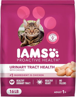IAMS Proactive Health Adult Urinary Tract Healthy Dry Cat Food with Chicken, 16 