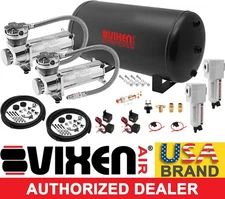 AIR SUSPENSION KIT/SYSTEM FOR TRUCK/CAR BAG/RIDE/LIFT, DUAL COMPRESSOR, 6G TANK