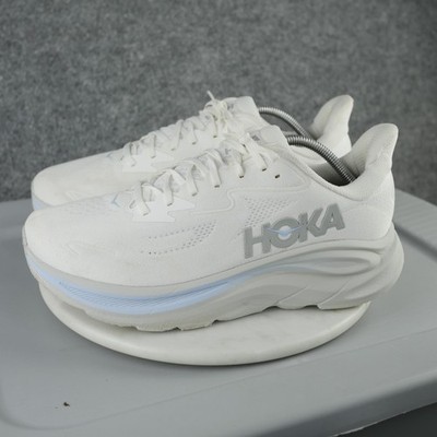Hoka One One Clifton 10 Shoes Mens Size 12 White Road Running Sneakers 1162030