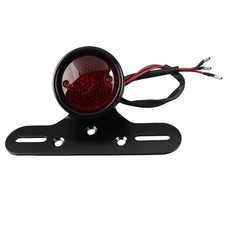 Doanas-Motorcycle Red Tail Brake Stop Light Bulb For Chopper Bobber Black