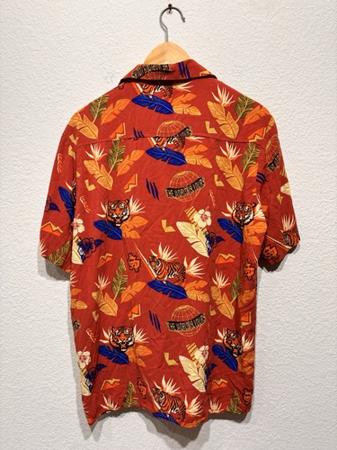 Scarface il mondo è tuo camicia hawaiana tigri media con bottoni - Foto 4 di 4