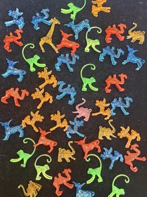 REDUCED Lot Vintage 70 s Bar Neon Drink Cocktail MCM Plastic Monkey Animals Glow