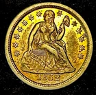 1852 Seated Liberty Silver Dime 10c Semi Key Date High Grade AU Toned
