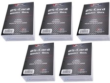 10 BCW 25 Card 2-Piece Storage Boxes New Case Sports Trading Gaming Slider Clear