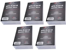 10 BCW 25 Card 2-Piece Storage Boxes New Case Sports Trading Gaming Slider Clear