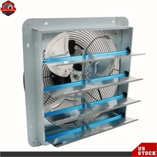16'' Shutter Exhaust Fan Aluminum Wall Mount Attic Fan 1200 CFM 60HZ