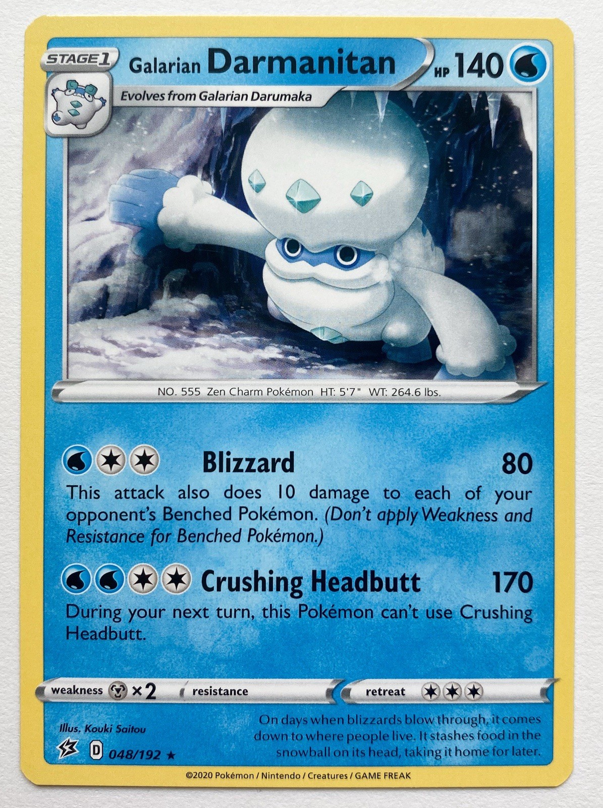 Galarian Darmanitan 048/192 Swsh02: Rebel Clash Pokémon