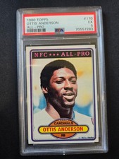 1980 Topps Ottis Anderson #170 Rookie Card RC All-Pro Cardinals PSA 5 EX. rookie card picture