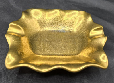 Cigarette Ashtray 5'' Pickard China Made In USA Gold Gilt #136 Vintage #2