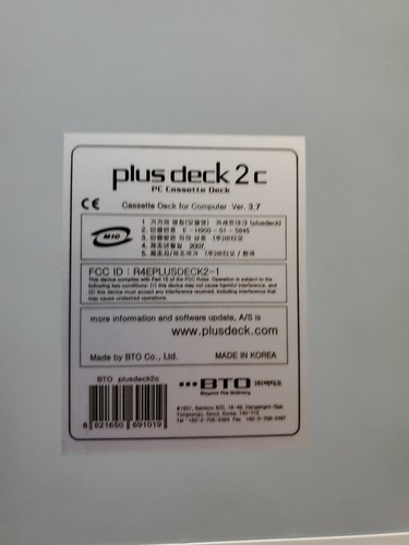 BTO Plus Deck 2C PC Cassette Deck Converter Tape to MP3 For Desktop Computer - Afbeelding 2 van 10