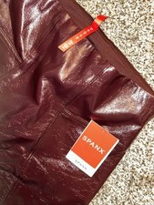 SPANX Faux Patent Leather Liquid Gloss Leggings High Rise Ruby XS