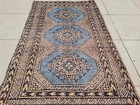 Rare Hand knotted Vintage Pakistani Bokhara Jhaldar Wool Area Rug 3.1 x 2.0 Ft — photo 3