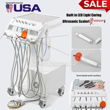 Portable Dental Mobile Delivery Unit with Air Compressor Curing Light  Scaler