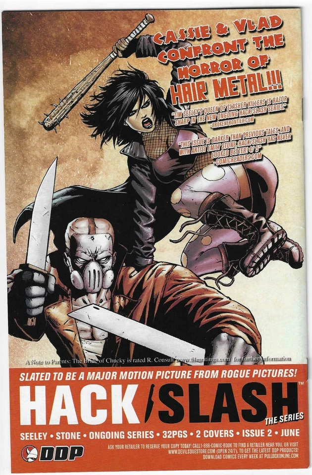 CHUCKY #2B PHOTO VARIANT NM 2007 CHILD'S PLAY DEVILS BRIAN PULIDO DUE PUBLISHING - Image 2 of 2