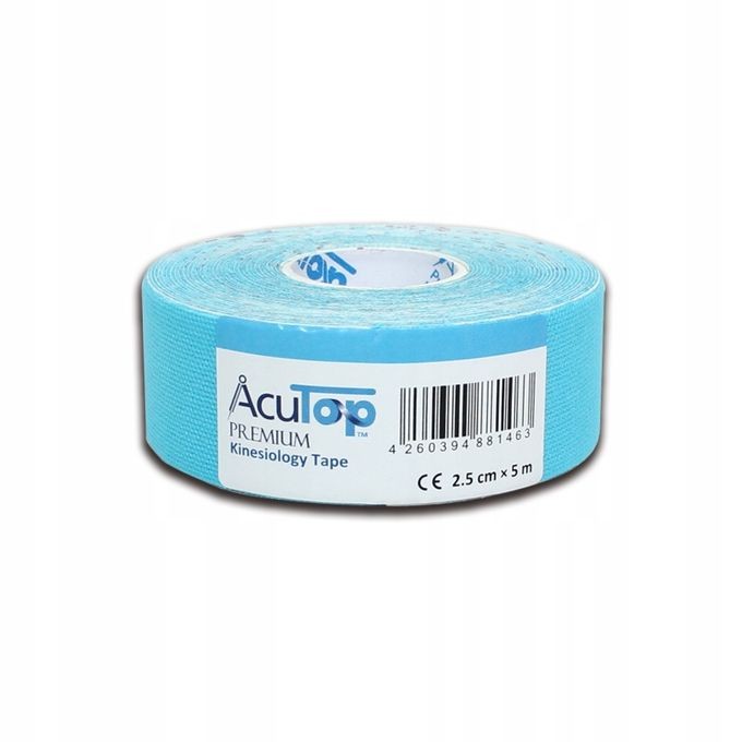 Kinesiologie Tape Schmal Blau 2,5cm x 5m - Mit Anleitung