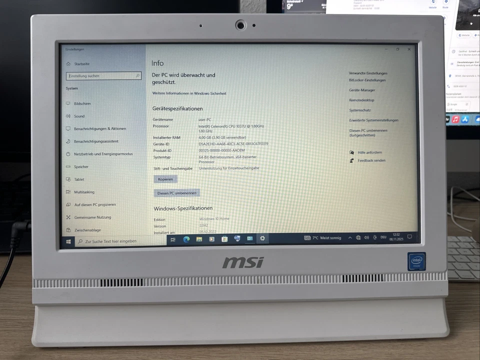 MSI All-in-One PC MS-A615 Touchscreen - Windows 10 Home 4 GB RAM 500GB HDD - Bild 2 von 4