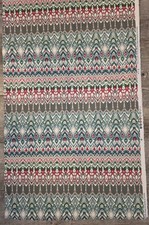 Lightweight Upholstery Fabric Red Green Grey Modern Abstract 5 -7/8 yard' x 44"