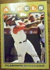 2008 Topps Gold 57 years of Collecting  Baseball Card Of Vladimir Guerrero #90