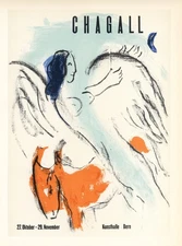 Marc Chagall lithograph poster printed in 1959