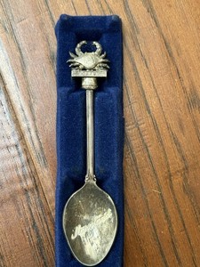 Exquisite State of Maryland Crab Sterling Silver Plated Collector Spoon