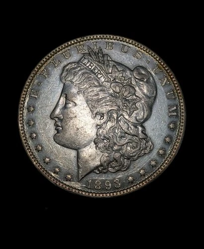 1893 Morgan Dollar Semi-Key Date Heavily Cleaned XF details