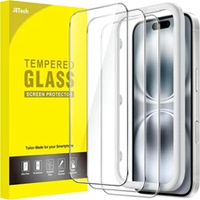 JETech Screen Protector for iPhone 16 6.1-Inch, Tempered 16, Clear 