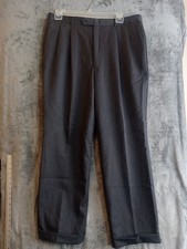 NWT MENS 38R BRAVINI HEMMED 100% WORSTED WOOL CAMBRIDGE 2 GRAY DRESS PANT