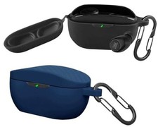 2 Pack Case Compatible with JBL Vibe Buds 2 / JBL Vibe Buds Black and Blue