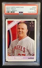 MIKE TROUT 2015 TOPPS HERITAGE GRAY JERSEY PSA 10 GEM SP ULTRA RARE