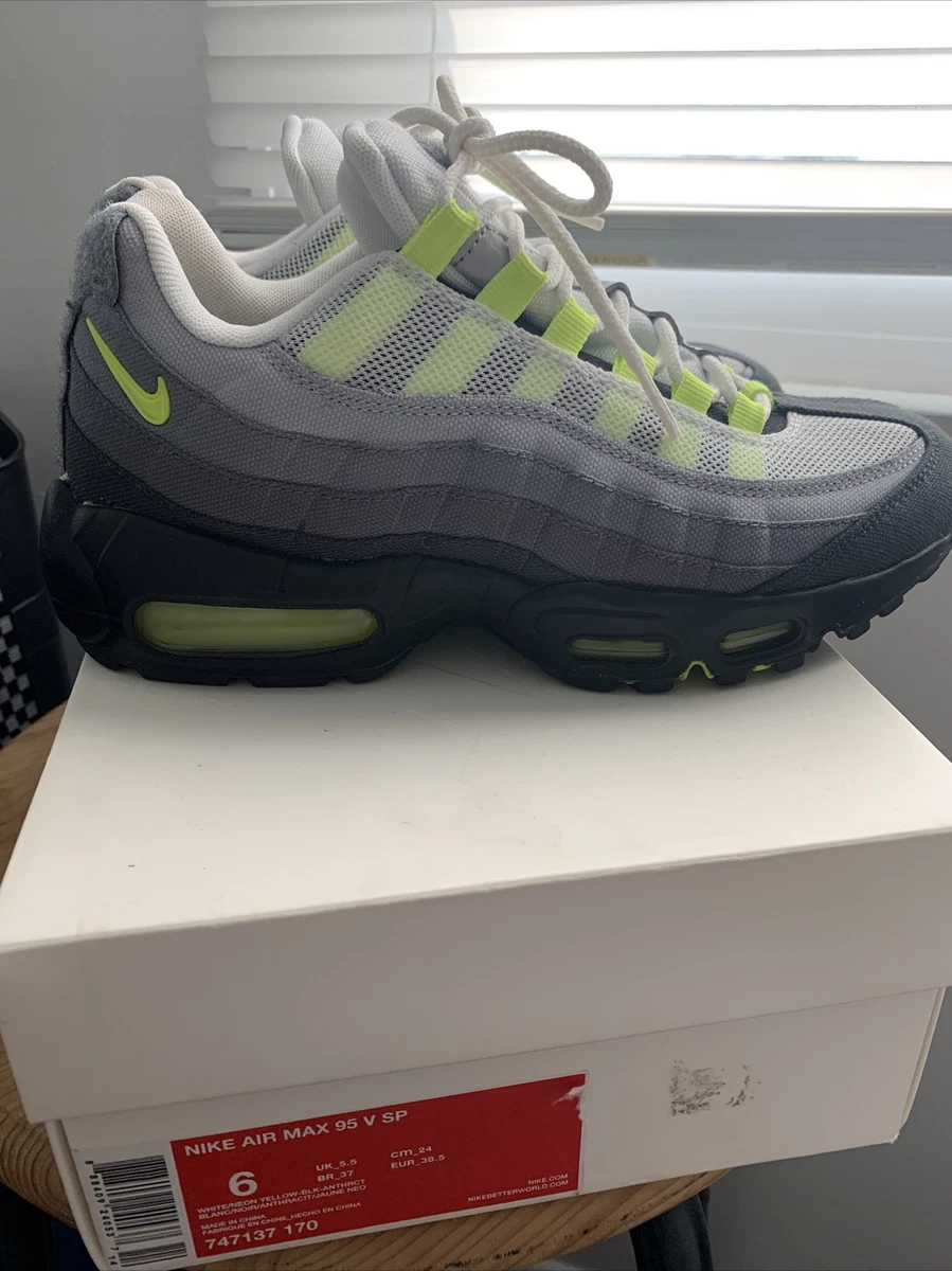 2015 Nike Air Max 95 V SP Men SZ 6 Neon Yellow Patch OG 747137- 170 | eBay