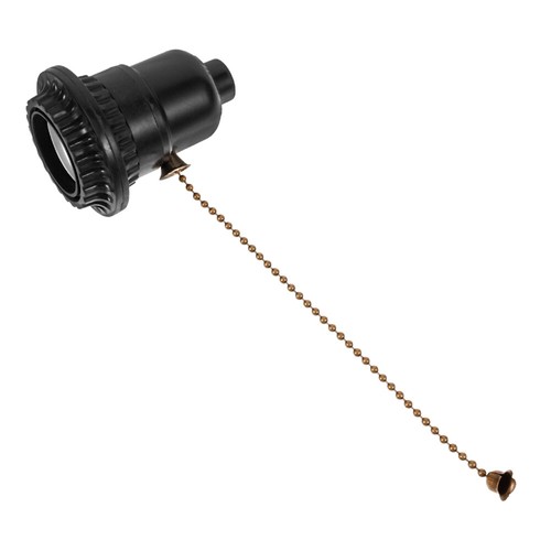 Desk Lamp Holder Socket Assembly and Replacement with Outlet Pull Chain
