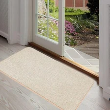 ITSOFT Dirt Trapper Indoor Door Mat & Entrance Rug for 30 x 18 Inches, Beige 