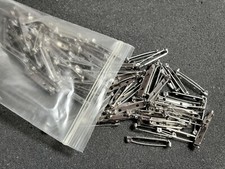 Vintage 100 Pieces Bar Pins Brooch Pin Backs Safety Clasp, 1.3" long New