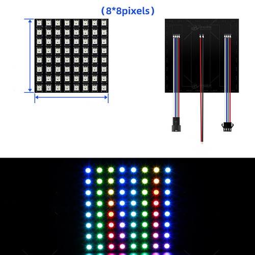 WS2812B WS2815 ARGB LED Digital Panel Matrix Adressierbar Pixel Band licht 5/12V - Bild 11 von 27