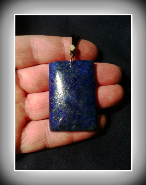 Blue Lapis Lazuli Stone Rectangle Pendant - z1 | eBay
