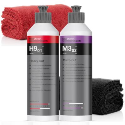 Lack Politur KochChemie Autopolitur Set Heavy Cut H9.01 Micro Cut M3.02 Tuch