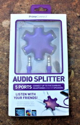 Unopened PrimeConnect Purple 5- Port Audio Splitter (AFP-1080)