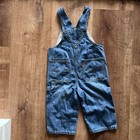 Levi's Toddler Boy/Girls Size 18M Blue Denim Overalls Cotton  Button Inseam — photo 2