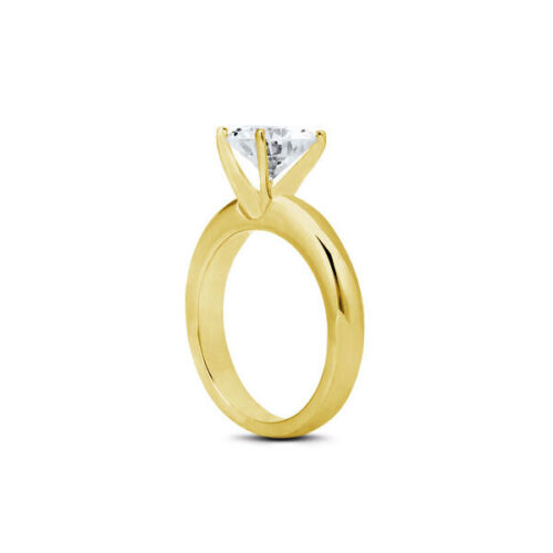 0.71ct I SI1 Round Natural Diamond 14k Gold Classic Solitaire Engagement Ring - Picture 3 of 6