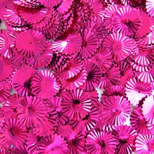 Sequins Fuchsia 17mm Sunburst/Starburst/Wheels Paillettes ~100 pieces Loose