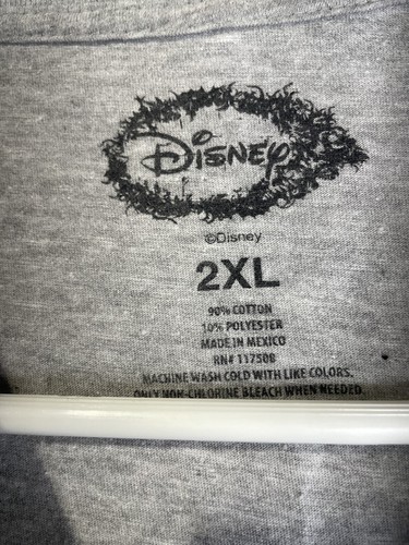 Disney Mickey Mouse T-Shirt 2XL Heather Gray All-Over-Print Graphic Style - Picture 3 of 4