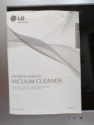 LG Kompressor LuV300 Upright Vacuum Cleaner Owner's Manual Book