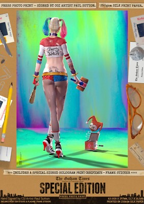 MARGOT ROBBIE SEXY Harley Quinn Suicide Squad DC Comic Signed Print I'm Watching