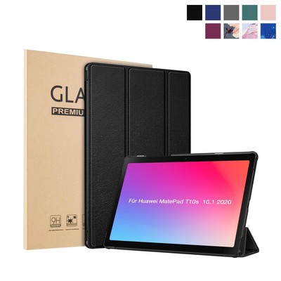 Tablet Schutzhülle für Huawei MatePad T10s 10.1'' 2020 Klapp Hülle Cover Glas