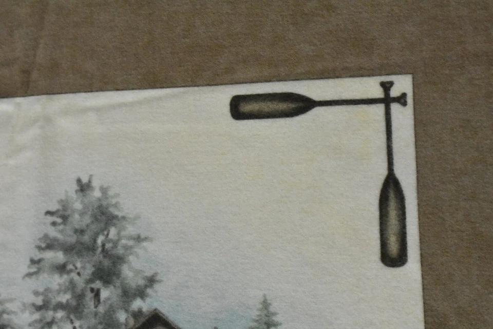 24" x 44", Canoe Country" Panel on Brown Flannel, Moda, Holly Taylor, P8962 - Image 4 of 4