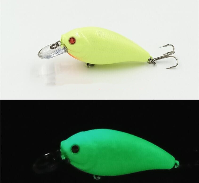 5PCS Glow Fishing Lures Luminous 11g 7cm Minnow Artificial Swimbait
